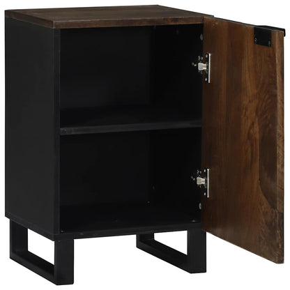 Badezimmer Schrank mit Tür Braun und Schwarz 38 x 33.5 x 58 cm