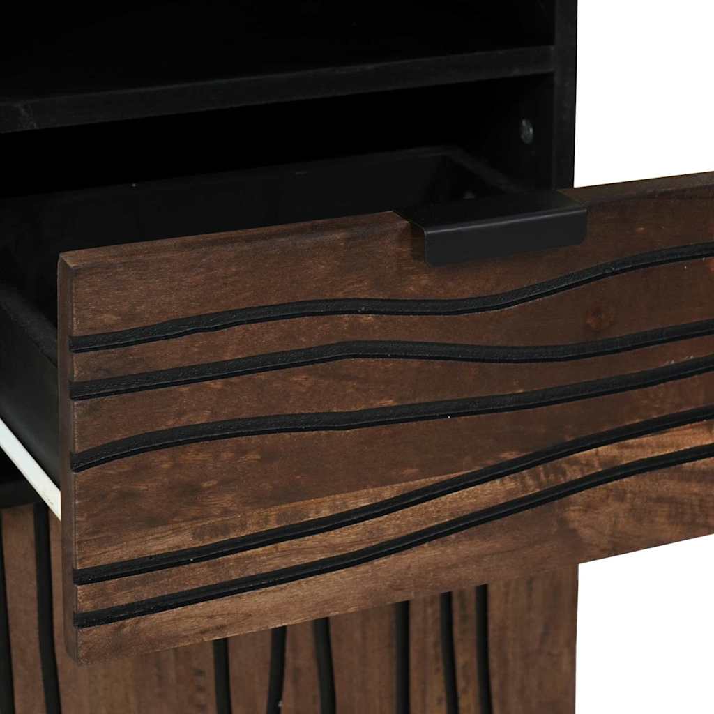 Badezimmerschrank mit Regal mit Speicher Braun 38 x 33 x 160 cm