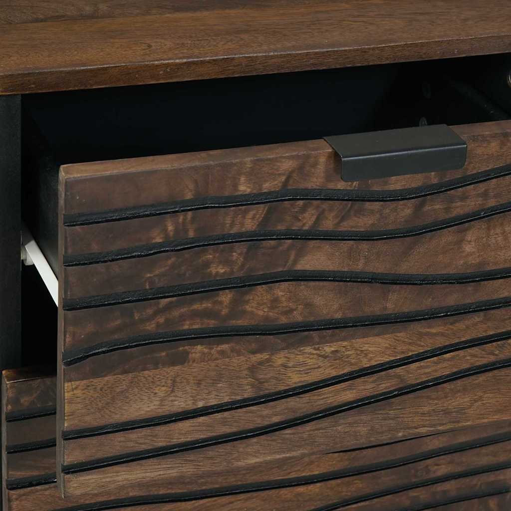 Sideboard Braun 40 x 33 x 75 cm massives Mangoholz