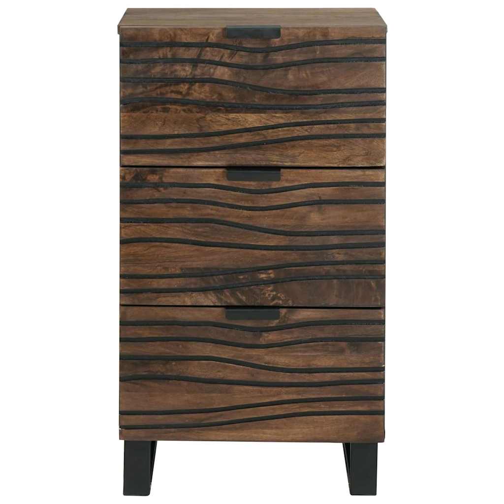 Sideboard Braun 40 x 33 x 75 cm massives Mangoholz