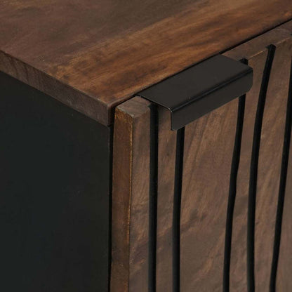 Sideboard Braun 40 x 33 x 75 cm massives Mangoholz