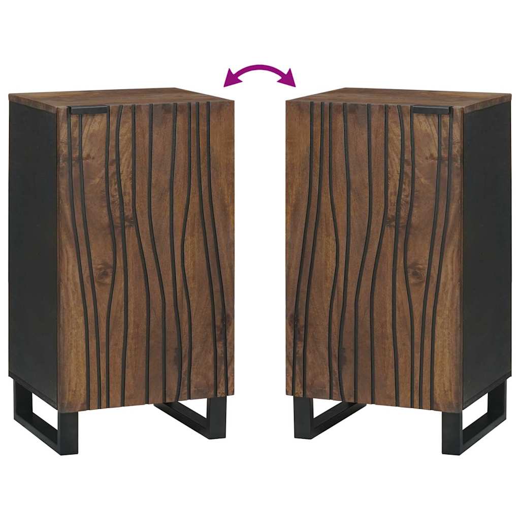 Sideboard Braun 40 x 33 x 75 cm massives Mangoholz