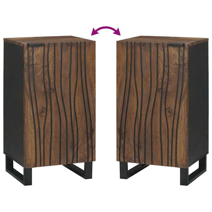 Sideboard Braun 40 x 33 x 75 cm massives Mangoholz