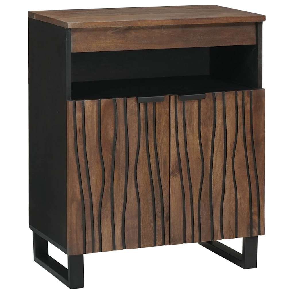 Sideboard Braun 60 x 33 x 75 cm massives Mangoholz