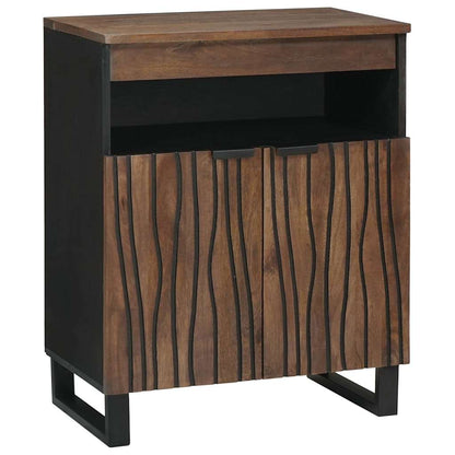 Sideboard Braun 60 x 33 x 75 cm massives Mangoholz