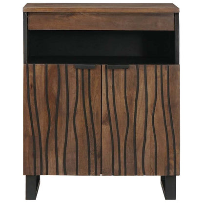 Sideboard Braun 60 x 33 x 75 cm massives Mangoholz