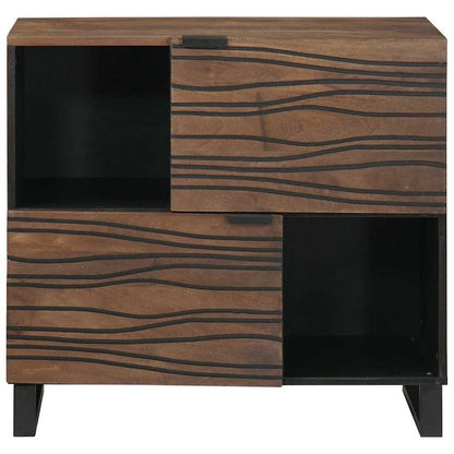 Sideboard Braun 80 x 33 x 75 cm massives Mangoholz