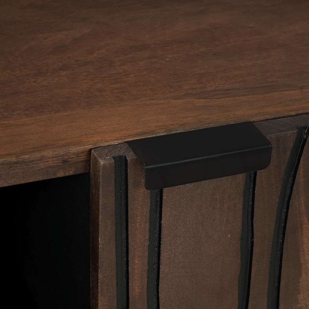 Sideboard Braun 90 x 33 x 75 cm massives Mangoholz