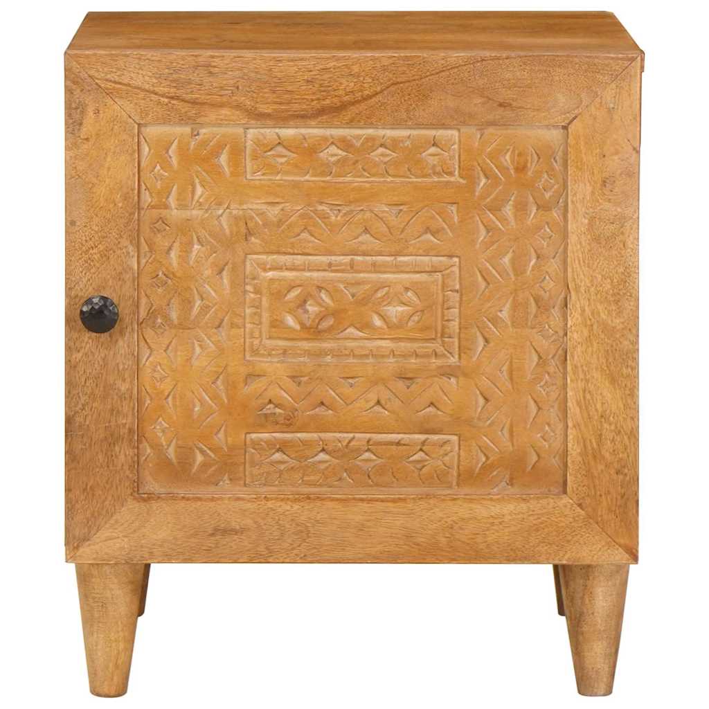 Nachttisch 2 pcs Hellbraun 40 x 33 x 46 cm massives Mangoholz