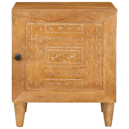 Nachttisch 2 pcs Hellbraun 40 x 33 x 46 cm massives Mangoholz