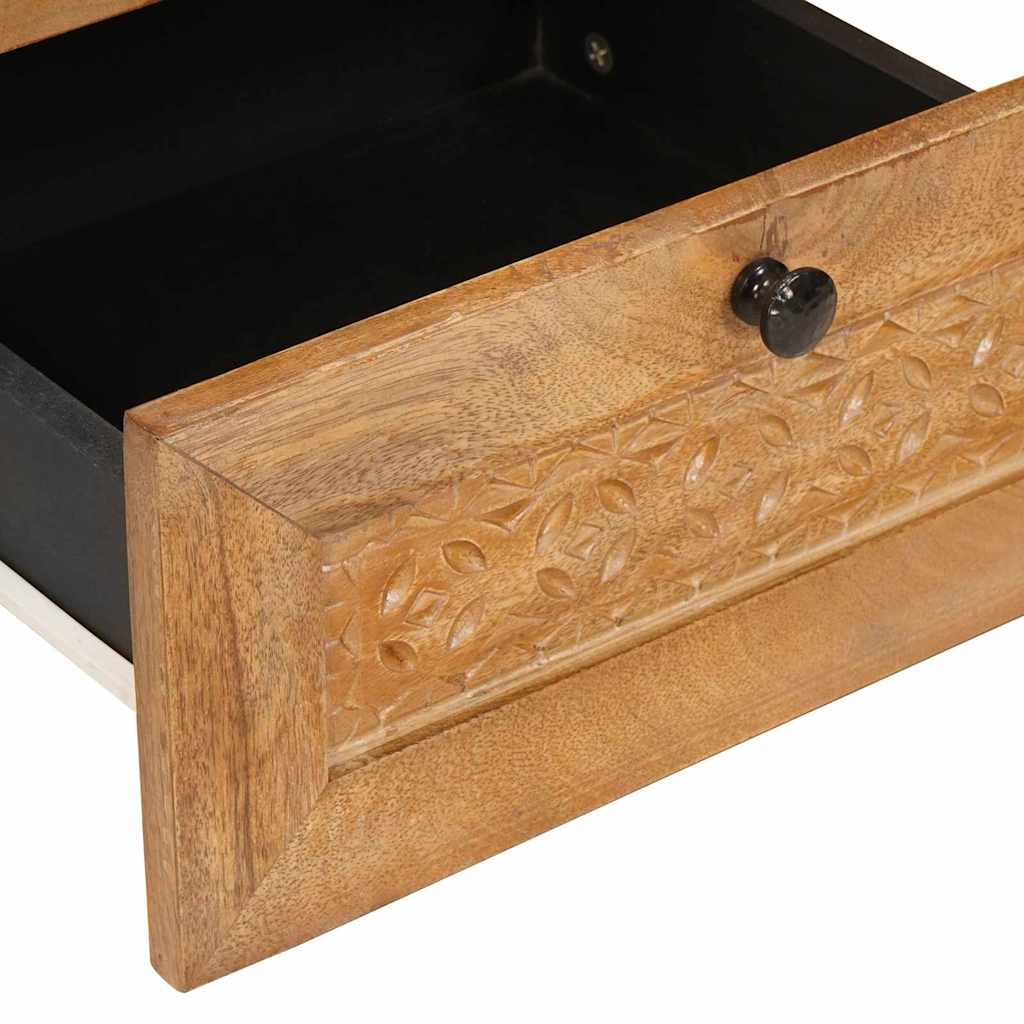 Nachttisch Hellbraun 40 x 33 x 46 cm massives Mangoholz