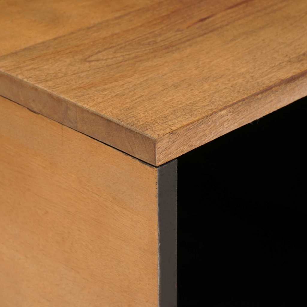 Couchtisch mit Tür Hellbraun 80 x 50 x 40 cm massives Mangoholz