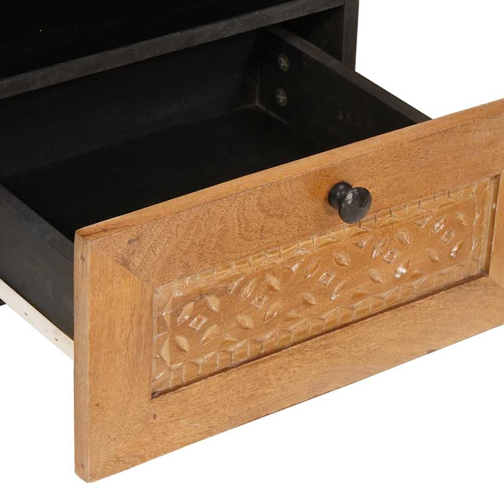 Nachttisch 2 pcs Hellbraun 40 x 33 x 46 cm massives Mangoholz