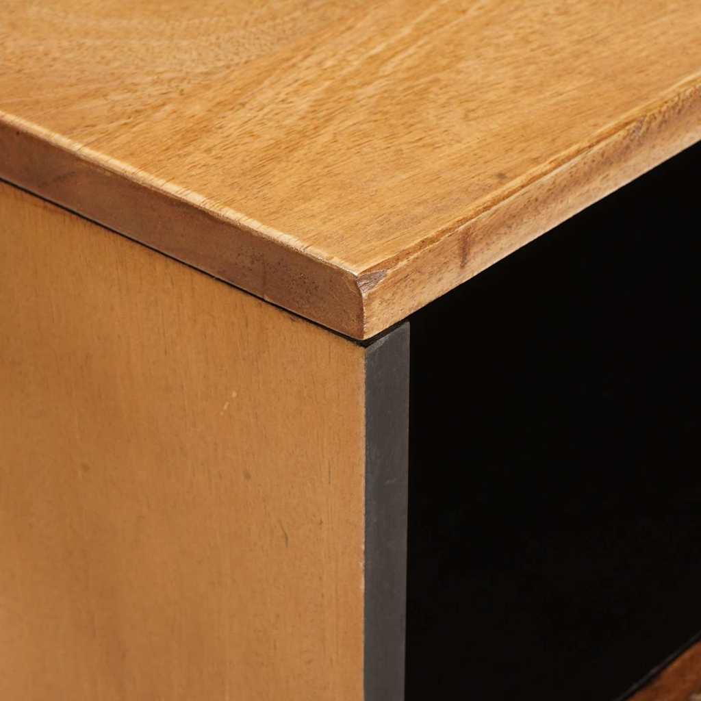 Nachttisch Hellbraun 50 x 33 x 60 cm massives Mangoholz