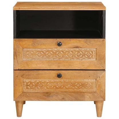 Nachttisch Hellbraun 50 x 33 x 60 cm massives Mangoholz