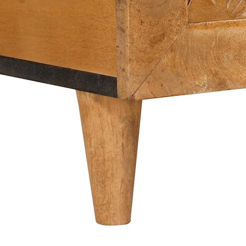 Couchtisch Hellbraun 100 x 54 x 40 cm massives Mangoholz