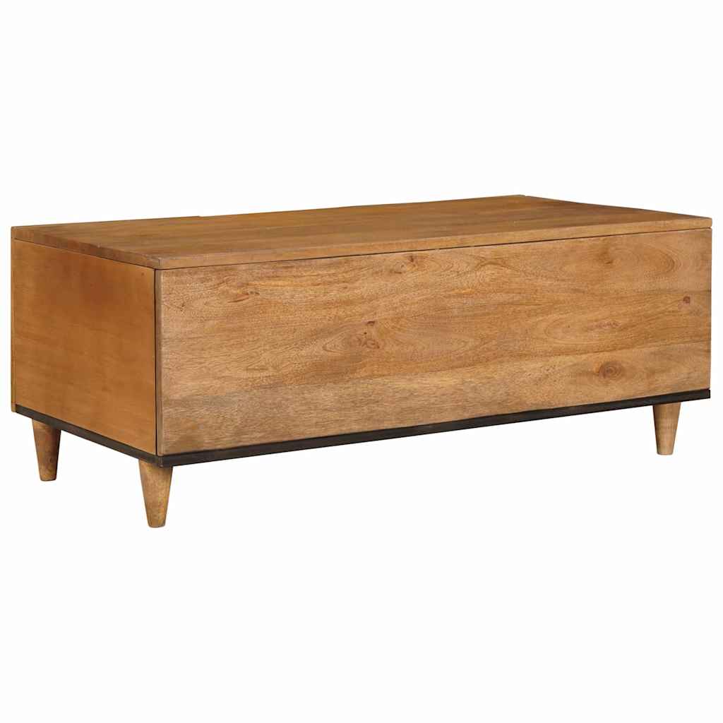 Couchtisch Hellbraun 100 x 54 x 40 cm massives Mangoholz