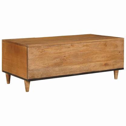 Couchtisch Hellbraun 100 x 54 x 40 cm massives Mangoholz