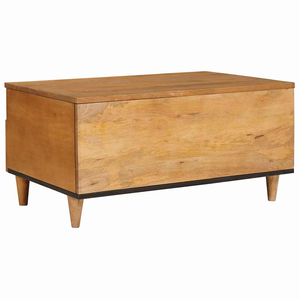 Couchtisch Hellbraun 80 x 54 x 40 cm massives Mangoholz