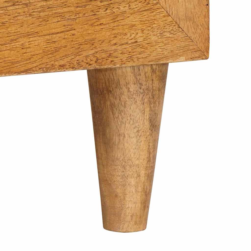 TV-Schränk mit Tür Hellbraun 80 x 33 x 46 cm massives Mangoholz