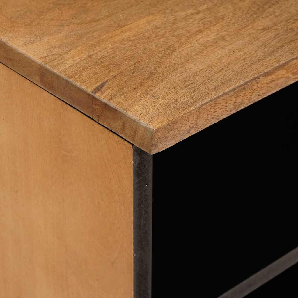 TV-Schränk mit Schubladen Hellbraun massives Mangoholz