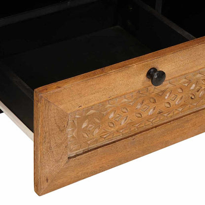 TV-Schränk mit Schubladen Hellbraun massives Mangoholz