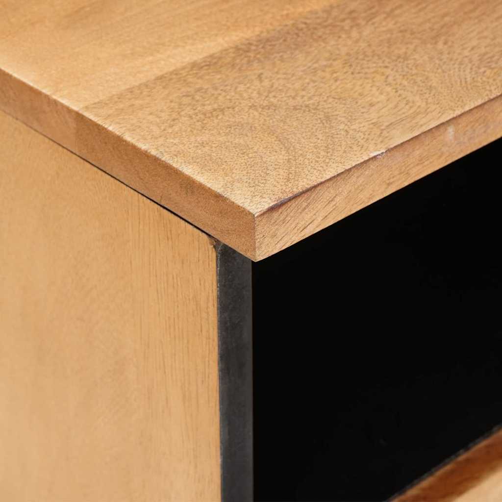 TV-Schränk Hellbraun 100 x 33 x 46 cm massives Mangoholz