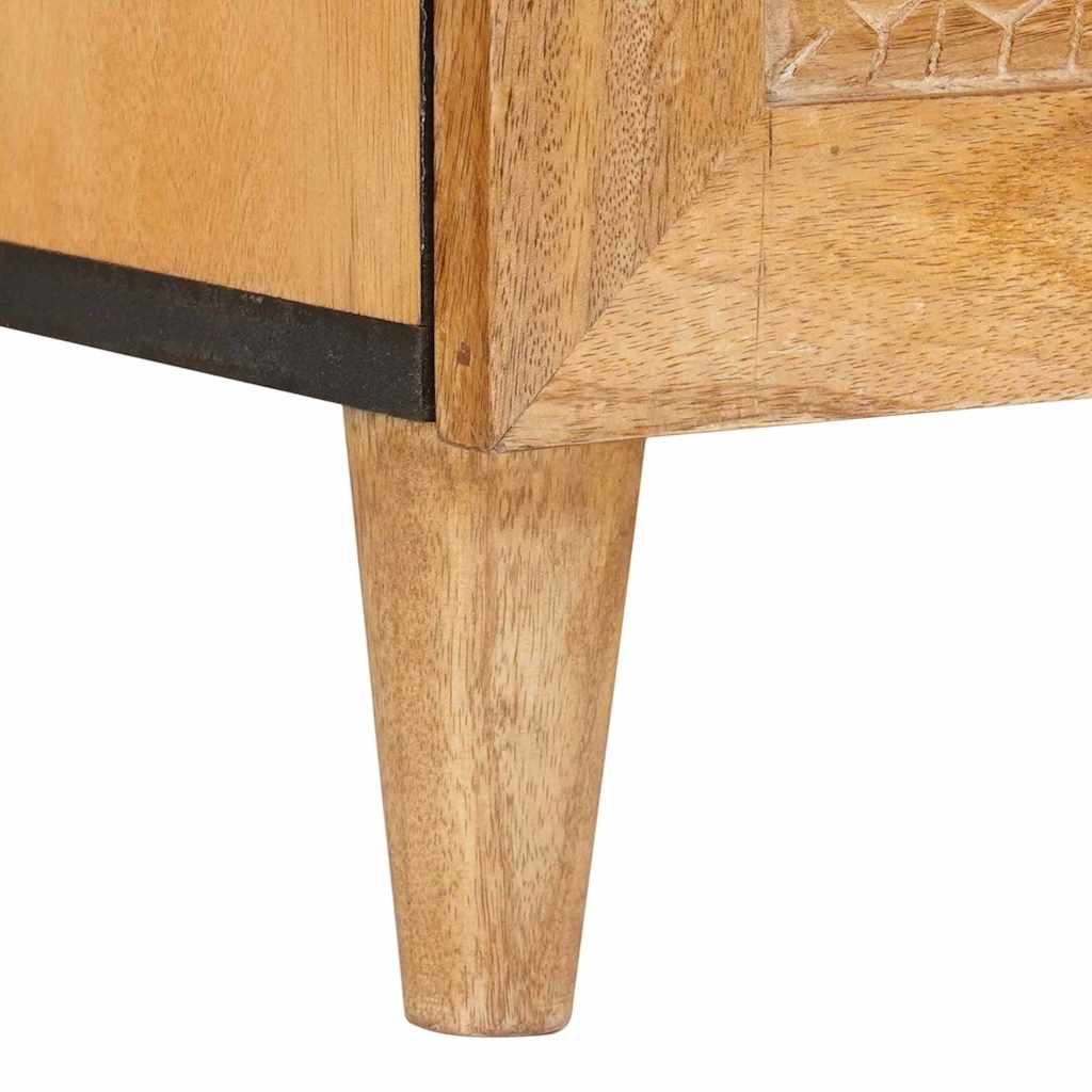 TV-Schränk Hellbraun 100 x 33 x 46 cm massives Mangoholz