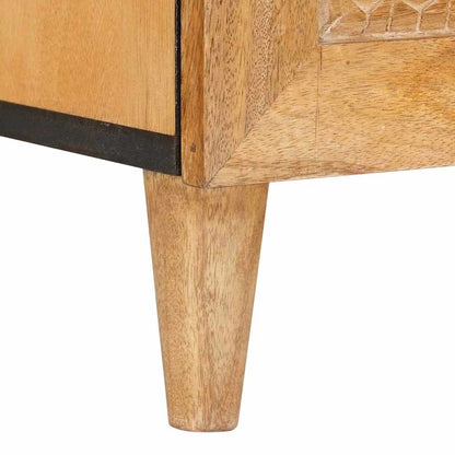 TV-Schränk Hellbraun 100 x 33 x 46 cm massives Mangoholz