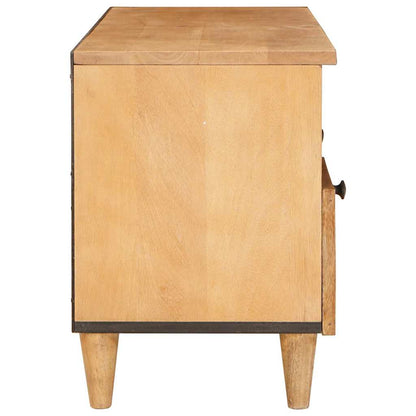 TV-Schränk Hellbraun 100 x 33 x 46 cm massives Mangoholz