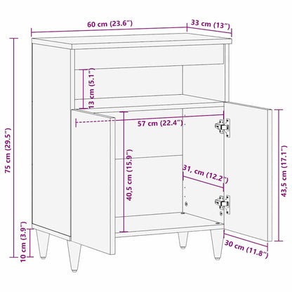 Sideboard Hellbraun 33.5 x 60 x 75 cm
