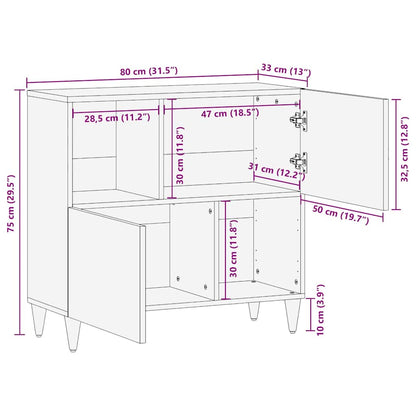 Sideboard Hellbraun 33,5 x 80 x 75 cm