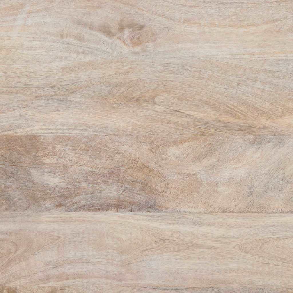 Nachttisch Beige 40 x 33 x 46 cm massives Mangoholz