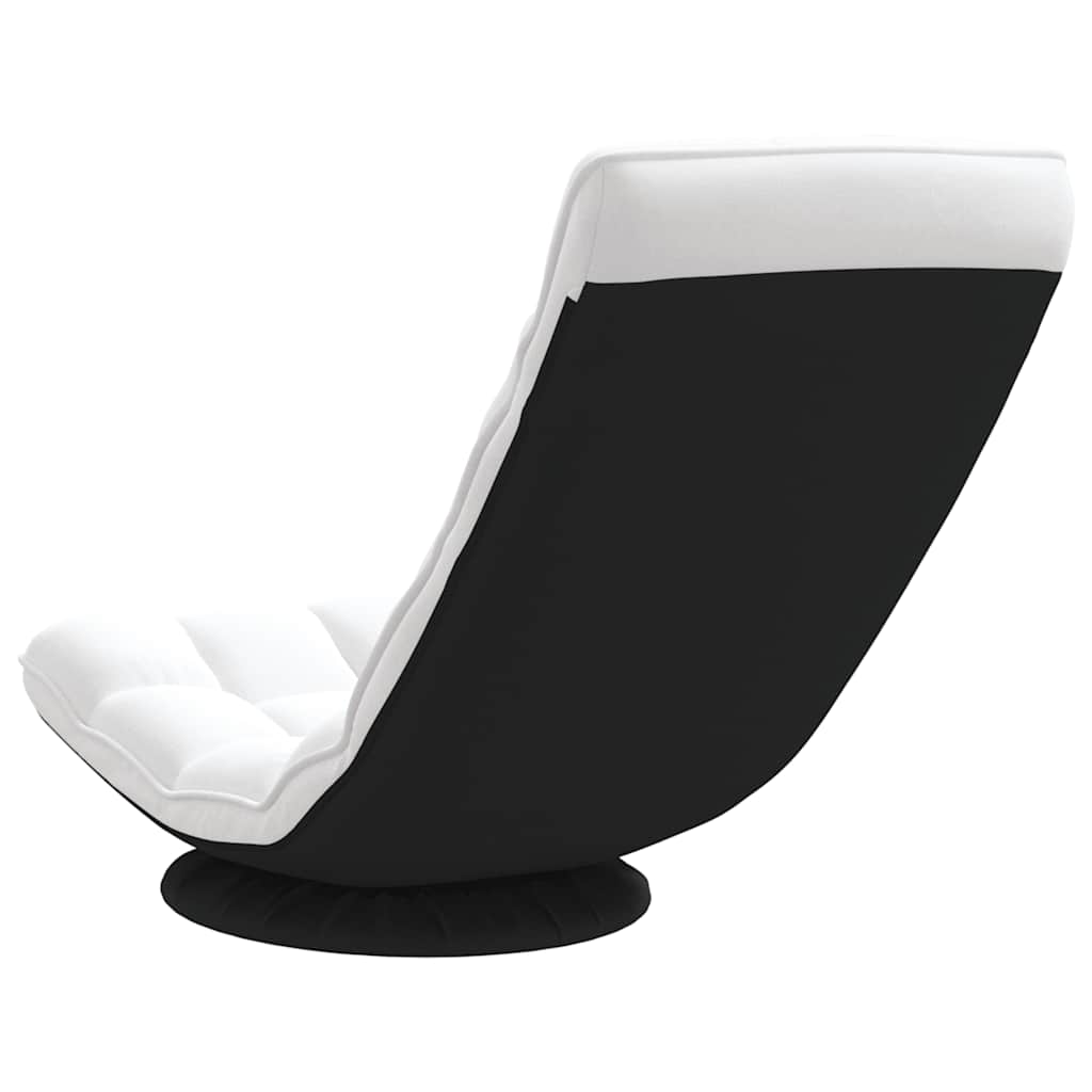 Bodenstuhl Drehbar Weiß 70x51x79 cm Stoff