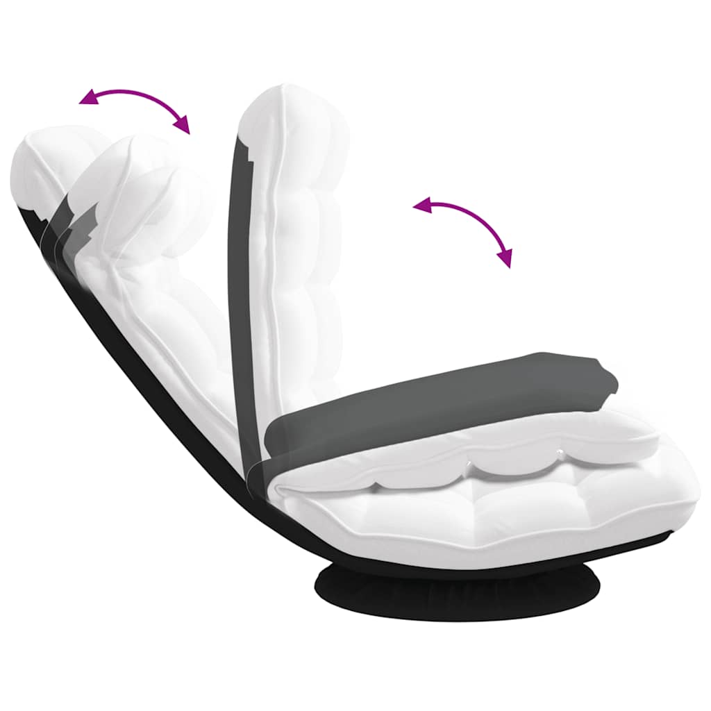 Bodenstuhl Drehbar Weiß 70x51x79 cm Stoff