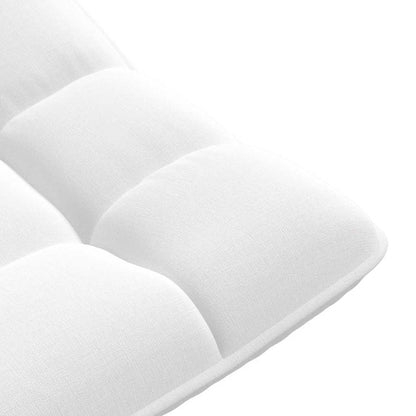 Bodenstuhl Drehbar Weiß 70x51x79 cm Stoff