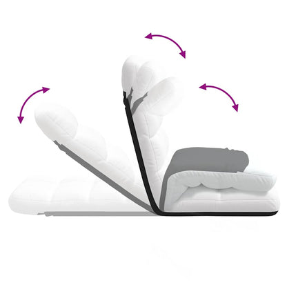 Bodenstuhl Faltbar Weiß 71x51x62 cm Stoff