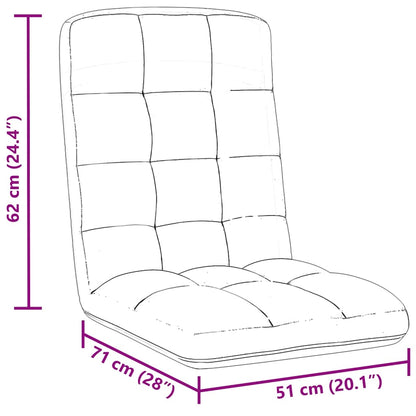 Bodenstuhl Faltbar Weiß 71x51x62 cm Stoff
