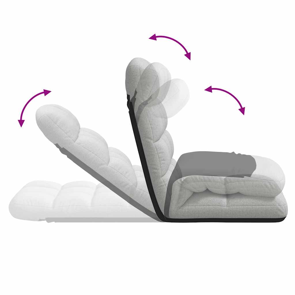 Bodenstuhl Faltbar Wolkengrau 71x51x62 cm Stoff