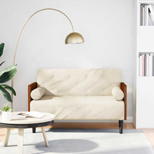 Zweisitzer-Sofa mit Nackenrollen 110 cm Leinen