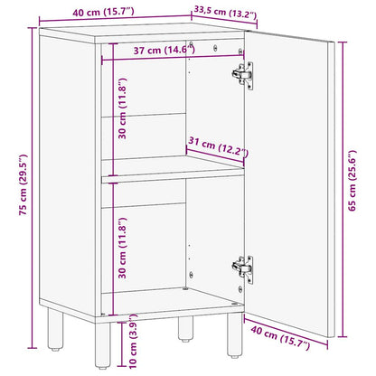 Sideboard 40x33,5x75 cm Raues Mangoholz