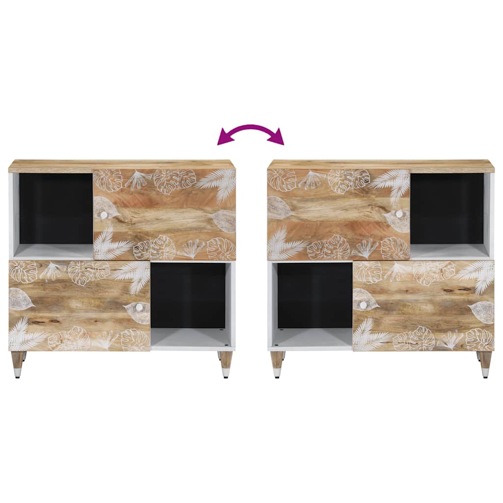 Sideboard 80x33,5x75 cm Massivholz Mango
