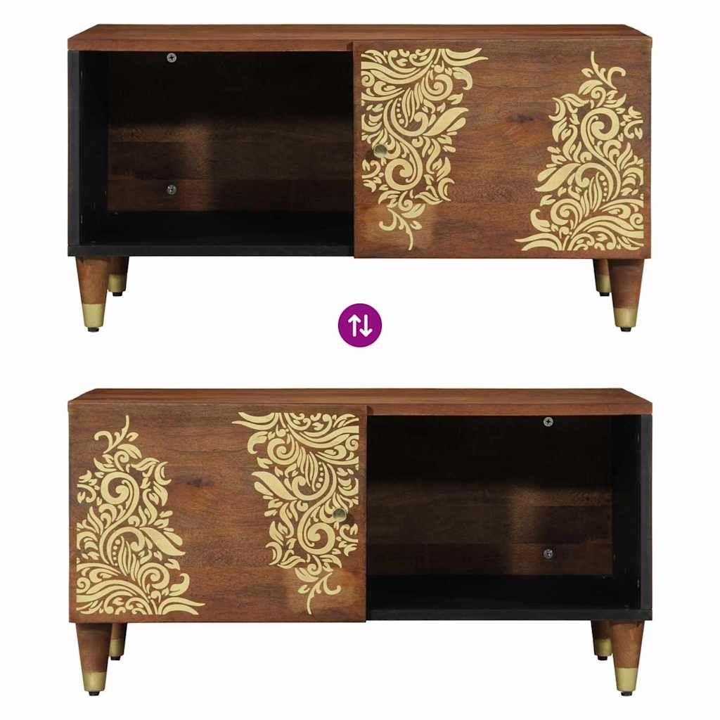 Couchtisch Honigbraun 80 x 50 x 40 cm massives Mangoholz