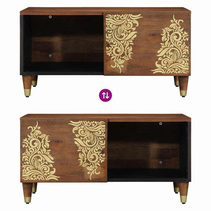 Couchtisch Honigbraun 80 x 50 x 40 cm massives Mangoholz