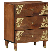 Nachttisch Honigbraun 50 x 33 x 62 cm massives Mangoholz