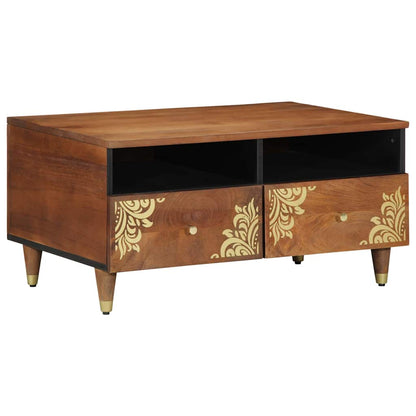 Couchtisch Honigbraun 80 x 54 x 40 cm massives Mangoholz