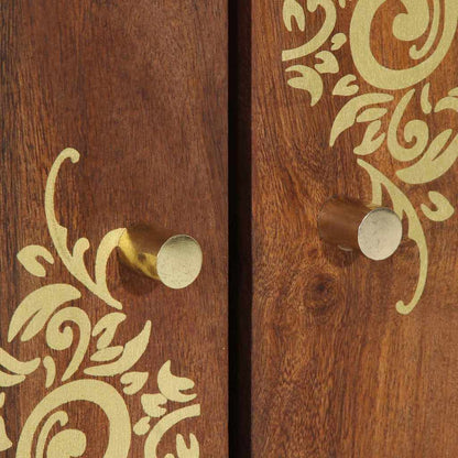 Waschbeckenunterschrank mit Speicher Honigbraun 62 x 33 x 58 cm