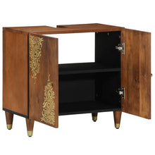 Waschbeckenunterschrank mit Speicher Honigbraun 62 x 33 x 58 cm