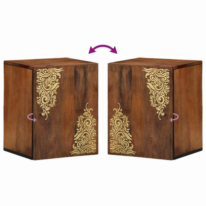 Badezimmer-Wandschrank mit Speicher Honigbraun 38 x 33 x 48 cm