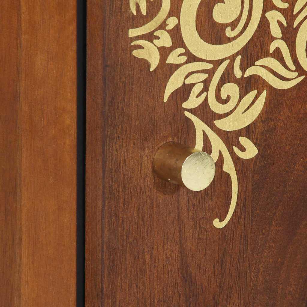 Badezimmer Schrank Honigbraun 38 x 33 x 58 cm Massivholz Mango